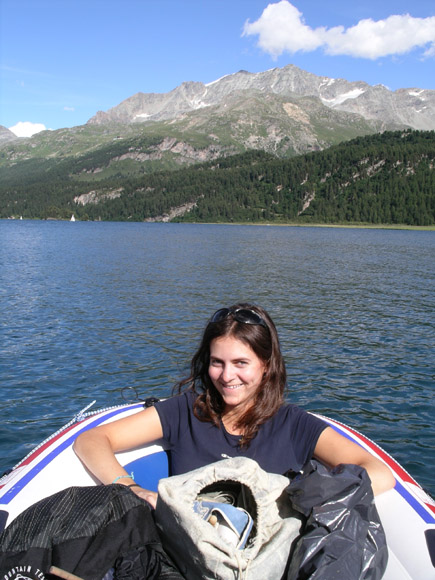 IMGP4266 With my sister Chiara towards the wild island on the lake...